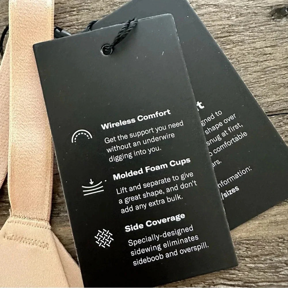 NWT Knix Size 8 wingwoman contour Bra Warm Sand Wireless 40D 42D 40DD 42DD 40E - Picture 10 of 11